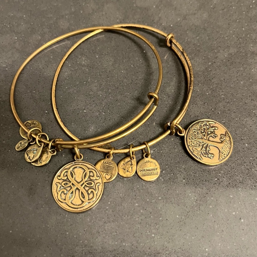 My very very favorite Alex & Ani good colored bracelets. Set of two.